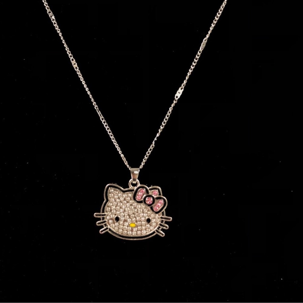 Hello kitty crystal diamonte necklace new